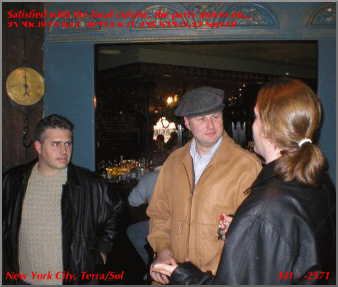 Satisfied with the local cuisine, the party moves on...