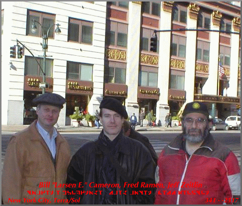 Larsen, Fred, and Jeff outside Penn Station
